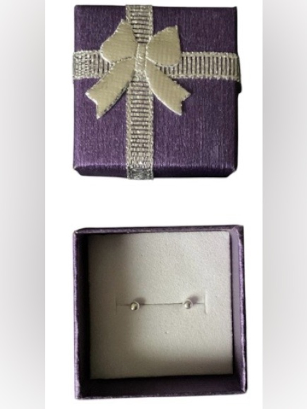 NWOT Mini Ball Barbell Piercing Earring Stud Set with Gift Box - Stamped